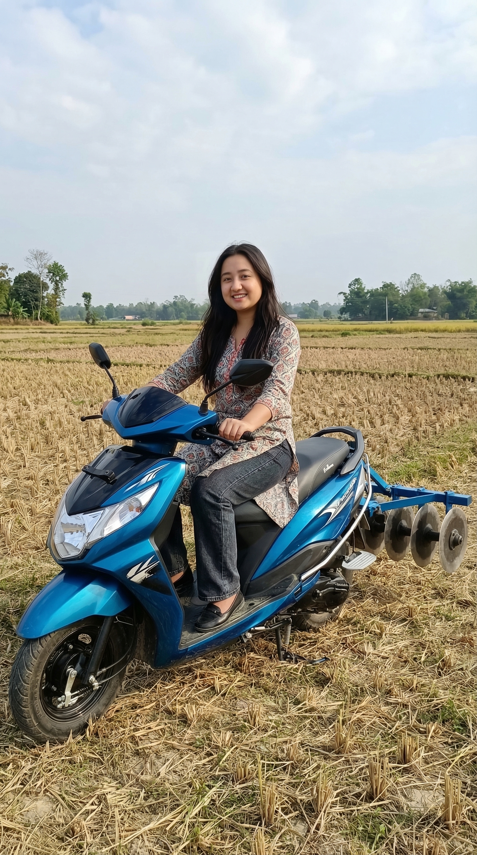 Scooty ploughing farming technology AI image